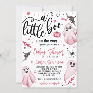 En liten Boo Halloween Baby Shower Inbjudningar