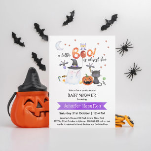 En liten Boo Halloween Baby Shower Inbjudningar