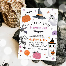 En liten Boo Halloween Baby Shower Inbjudningar