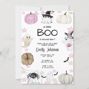 En liten Boo Halloween Baby Shower Inbjudningar