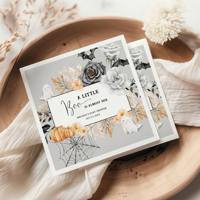 En liten Boo Halloween Baby Shower Napkins Pappersservett (Skapare uppladdad)