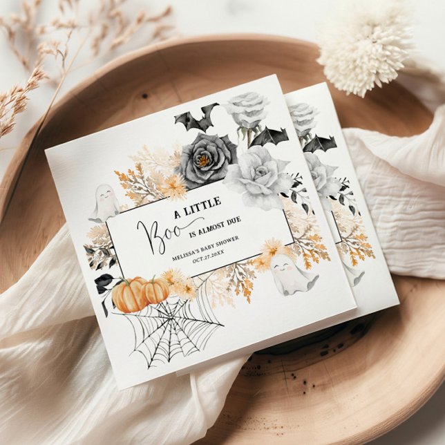 En liten Boo Halloween Baby Shower Napkins Pappersservett (Skapare uppladdad)