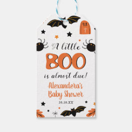 En liten Boo Halloween Baby Shower-present Presentetikett