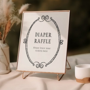 En liten Boo Halloween Baby Shower Raffle Poster