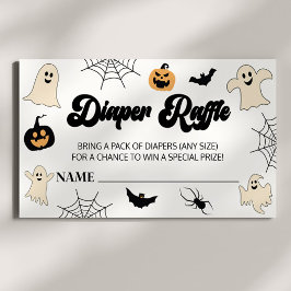 En liten Boo Halloween Baby Shower Raffle Tilläggskort