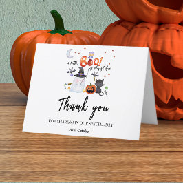 En liten Boo Halloween Baby Shower Tack Kort