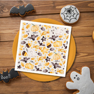 En liten Boo Halloween-bebisfest Pappersservett