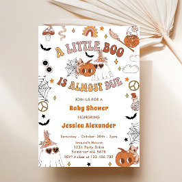 En liten Boo Halloween Cute Ghost Baby Shower Inbjudningar