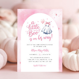 En liten Boo Halloween Ghost Baby Shower Inbjudningar