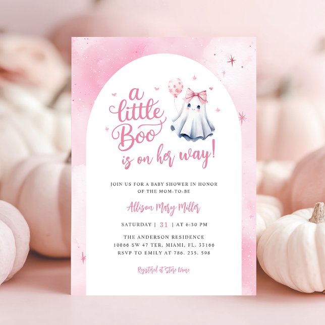 En liten Boo Halloween Ghost Baby Shower Inbjudningar (Skapare uppladdad)