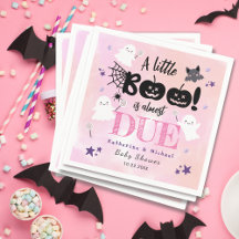 En liten Boo | Halloween Girl Baby Shower Napkin