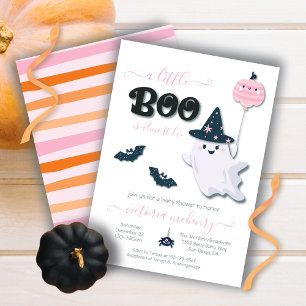 En liten Boo Halloween-inbjudan till barnvakt Inbjudningar