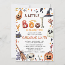 En liten Boo Halloween Pumpkin Baby Shower