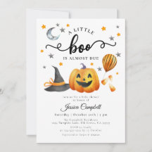 En liten Boo Halloween Pumpkin Baby Shower