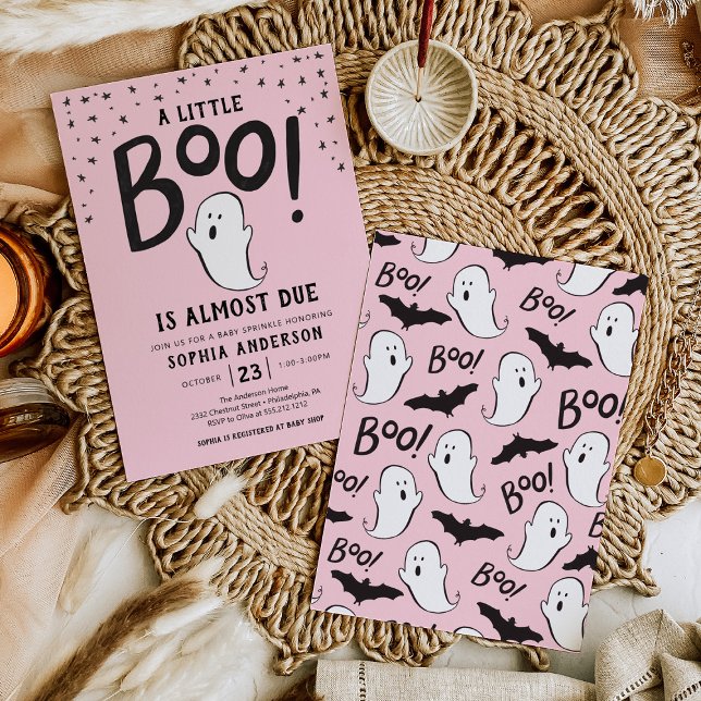 En liten Boo Halloween-Sprinkle-inbjudan till Baby Inbjudningar (Skapare uppladdad)