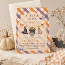 En liten Boo Halloween tvättlinje babyfirande