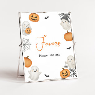 En liten Boo Pumpkin Halloween Fördelar Skylt