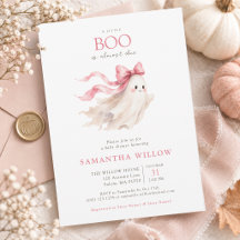 En liten Boo Rosa Båge Baby Flicka Shower
