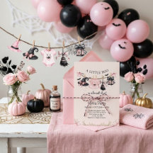 En liten Boo Rosa Halloweenfest för Baby Shower