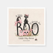 En liten Boo rosa tjej Halloween baby shower