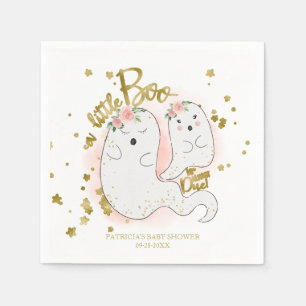 En liten boo söt Halloween-flicka bebis-babyshower Pappersservett