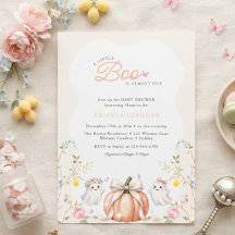 En liten Boo söt rosa oktober baby shower
