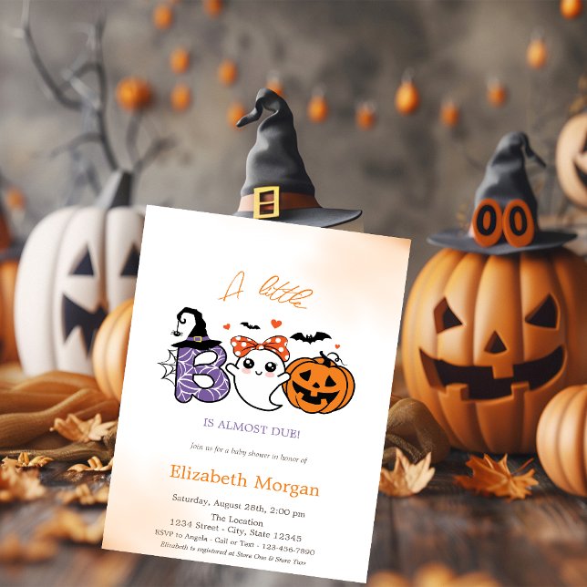En liten Boo Spök Pumpa Halloween Inbjudningar (Skapare uppladdad)