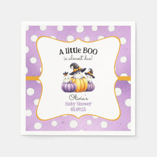 En liten Boo-spöke Halloween-babyfest Pappersservett