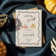 En liten Boo spöklik baby shower inbjudan