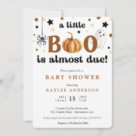 En liten boon Halloween-babyduschinbjudan Inbjudningar