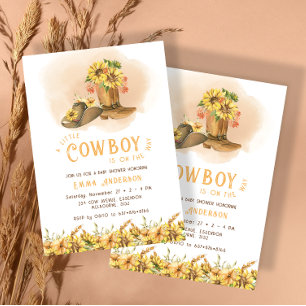 En liten Boots Baby Shower-inbjudan. Inbjudningar