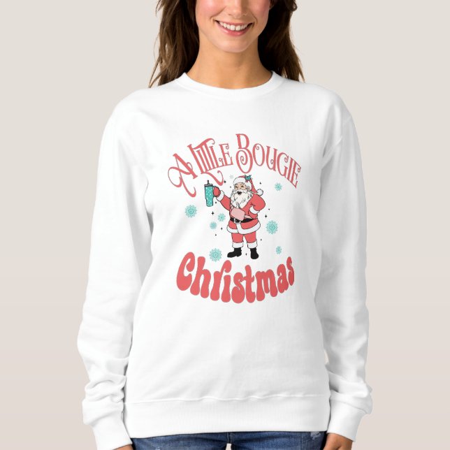 En liten Bougie-jul, Bougie Santa, jul T Shirt (Framsida)