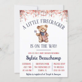 En liten brandkår är på väg! Baby Shower Inbjudningar