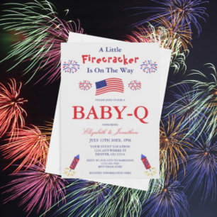 En liten brandkår är på väg mot Baby-Q Inbjudningar