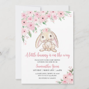 En liten Bunny är på väg att bli babyskare Inbjudningar