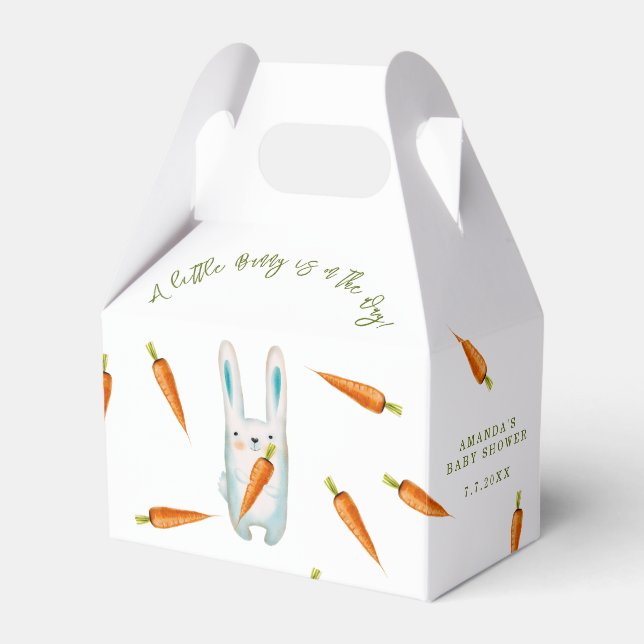 En liten Bunny är på väg! Baby Shower Presentaskar (Framsidan Sidan)