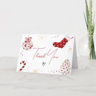 En liten bunt av Joy Jul Baby Shower Tack Kort