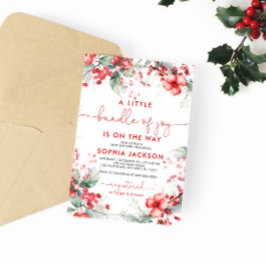 En liten bunt av joy-julbabyskor inbjudningar