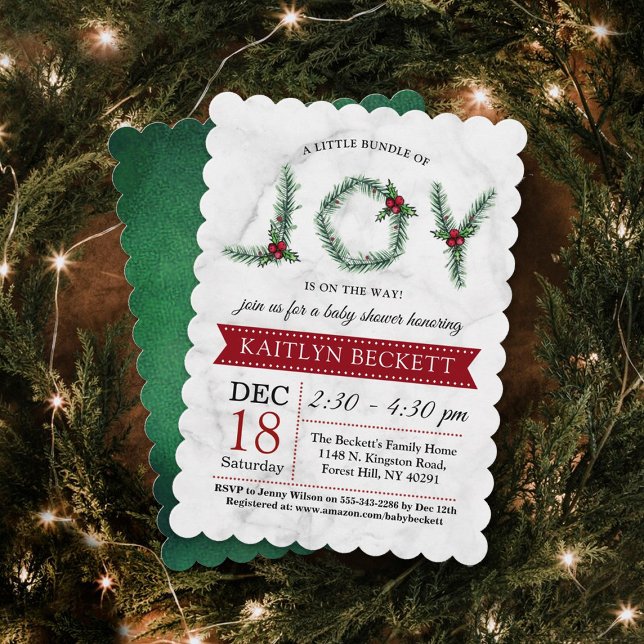 En liten bunt av joy-julstötfångare inbjudningar (Skapare uppladdad)