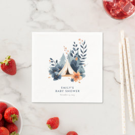 En liten Camper Forest Baby Shower Pappersservett