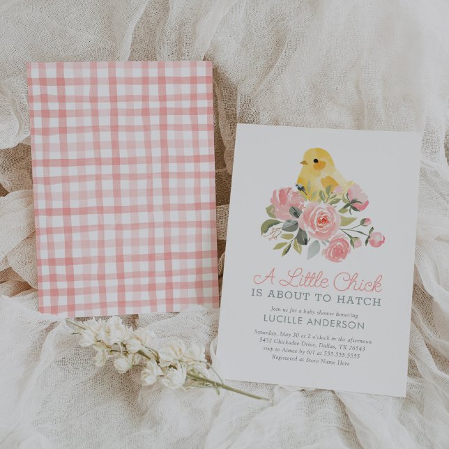 En liten Chick är på väg till Hatch Baby Shower Inbjudningar (Skapare uppladdad)