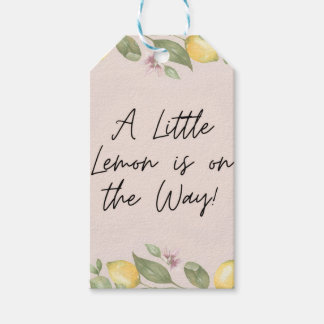 En liten citron presentetikett