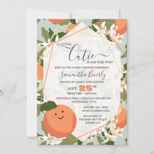 En liten citrus- och myntskuva i Grönten Little Cu Inbjudningar