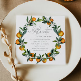 En liten citrusfrukt i citrusfrukter, babyskor av  inbjudningar