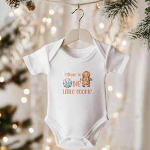 En liten Cookie jul blå pojke 1-års födelsedag T Shirt
