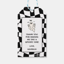 En liten Coola Boo Halloween 1:a födelsedagen Presentetikett