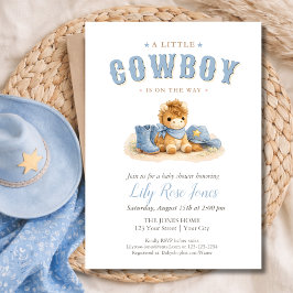 En liten cowboy är på väg Baby Shower Inbjudningar