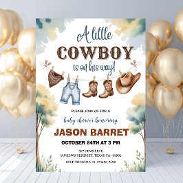 "En liten Cowboy är på väg" Baby Shower Inbjudningar