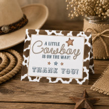 En liten cowboy är på väg Baby Shower