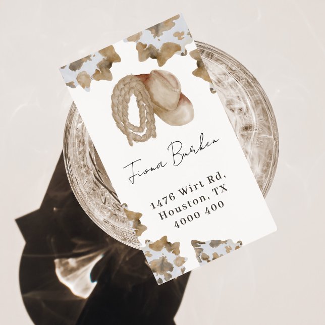 En liten Cowboy är på väg. Fraktsedel (cowboy baby shower return address label)